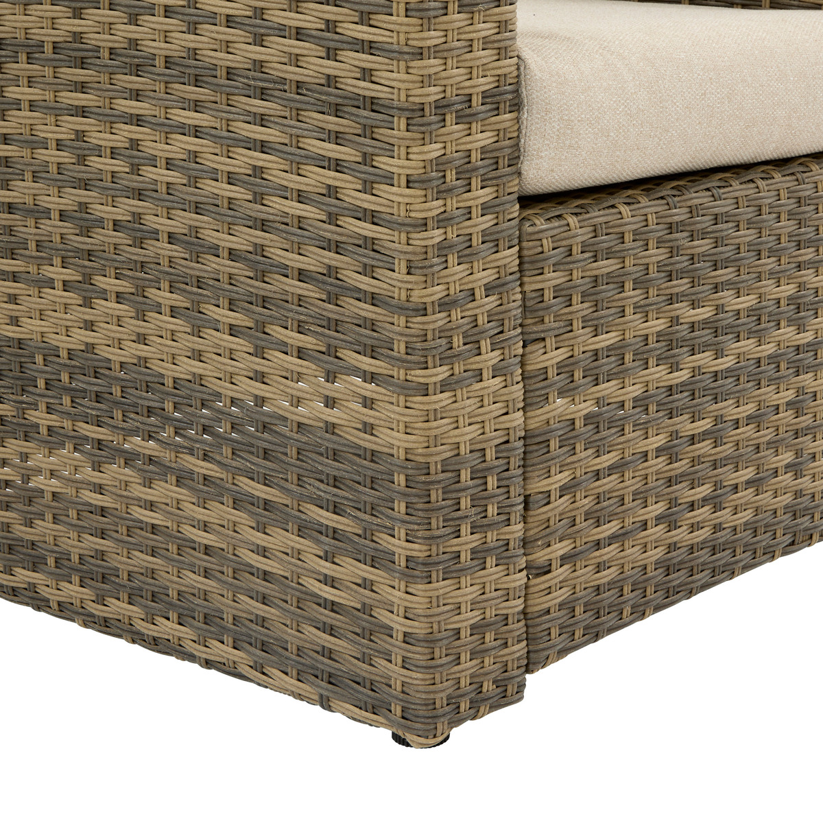 Gartenlounge SELENIM Beige 7 Plätze - Epoxidbeschichtetes Aluminium, Olefin Naturae