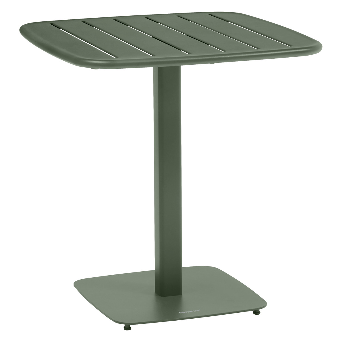 Garten-Quadrattischset + 2 Stühle ALEGORIA Lorbeer 2 Plätze - Stahl, Verstärkter Rostschutz Lorbeer