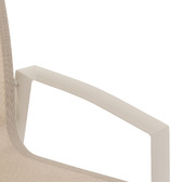 Ausziehbares Garten-Tischset AXIOME + 12 Sessel AXANT Ton 12 Plätze - Epoxidbeschichtetes Aluminium Ton / Honig