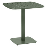 Garten-Quadrattischset + 2 Stühle ALEGORIA Lorbeer 2 Plätze - Stahl, Verstärkter Rostschutz Lorbeer