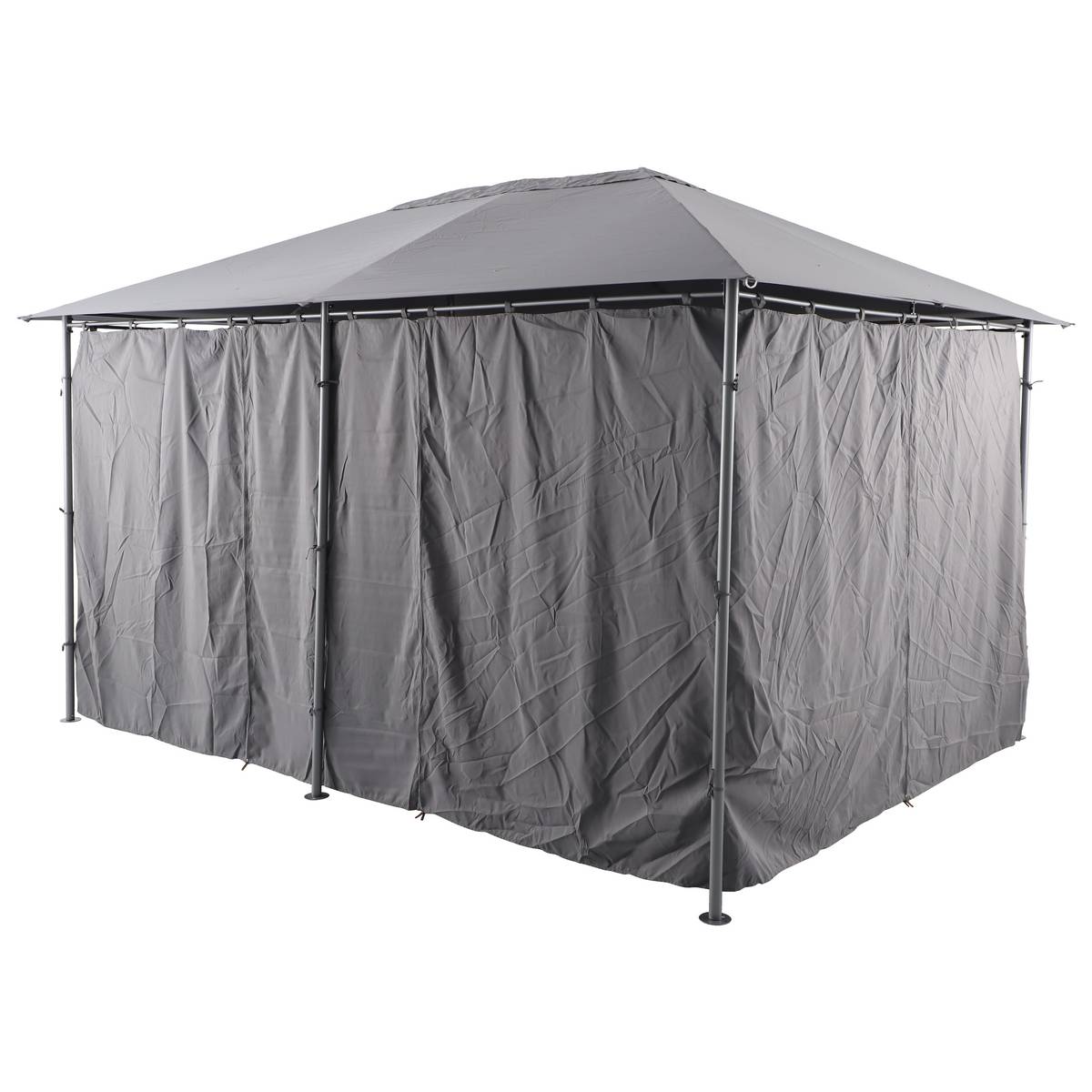 Rechteckiger Pavillon SANTORINI Schiefer Für SANTORINI 4 x 3 m - Epoxy-beschichteter Stahl, Polyester Schiefer