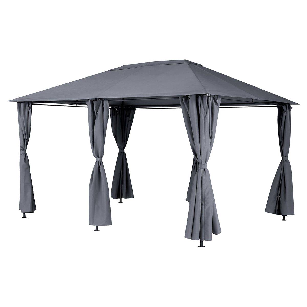 Vorhänge für Pavillon SANTORINI und THIRA Schiefer Für SANTORINI & THIRA 4 x 3 m - Polyester Schiefer