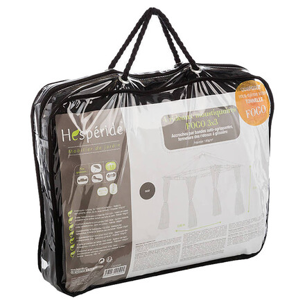 Moskitonetz-Vorhänge für Pavillon FOGO Schwarz Für FOGO 3 x 3 m - Polyester