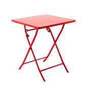 Quadratischer klappbarer Gartentisch GREENSBORO Johannisbeere 2 Plätze - Epoxy-beschichteter Stahl, Verstärkter Rostschutz Johannisbeere