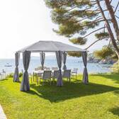 Rechteckiger Pavillon SANTORINI Schiefer Für SANTORINI 4 x 3 m - Epoxy-beschichteter Stahl, Polyester Schiefer