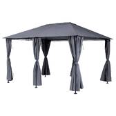 Rechteckiger Pavillon SANTORINI Schiefer Für SANTORINI 4 x 3 m - Epoxy-beschichteter Stahl, Polyester Schiefer