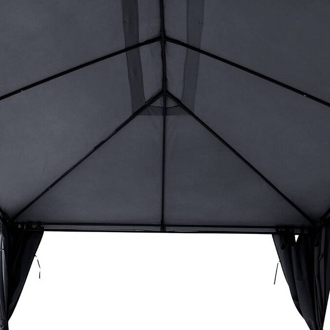 Rechteckiger Pavillon SANTORINI Schiefer Für SANTORINI 4 x 3 m - Epoxy-beschichteter Stahl, Polyester Schiefer