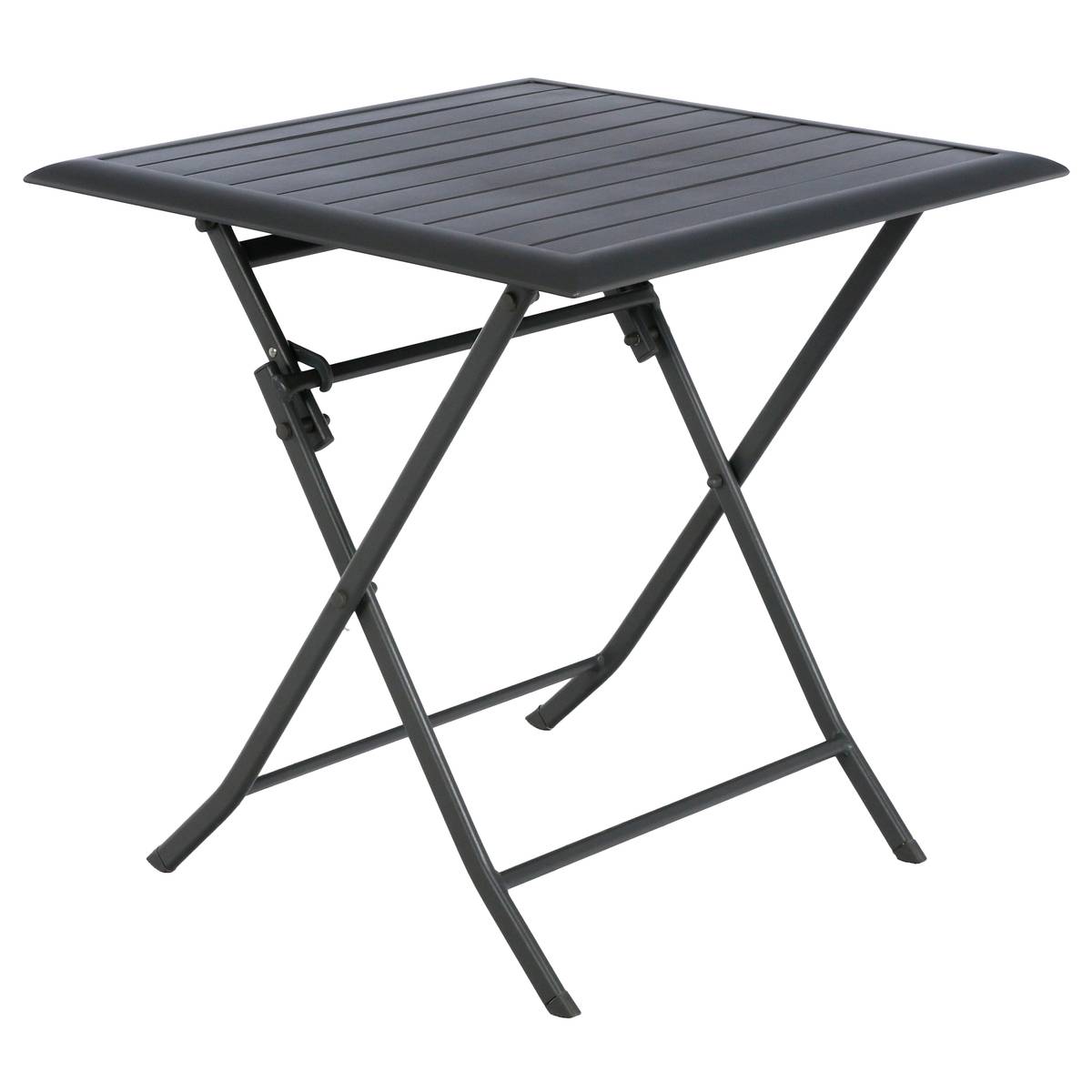 Quadratischer klappbarer Gartentisch AZUA Graphit 2 Plätze - Epoxy-behandeltes Aluminium Graphit