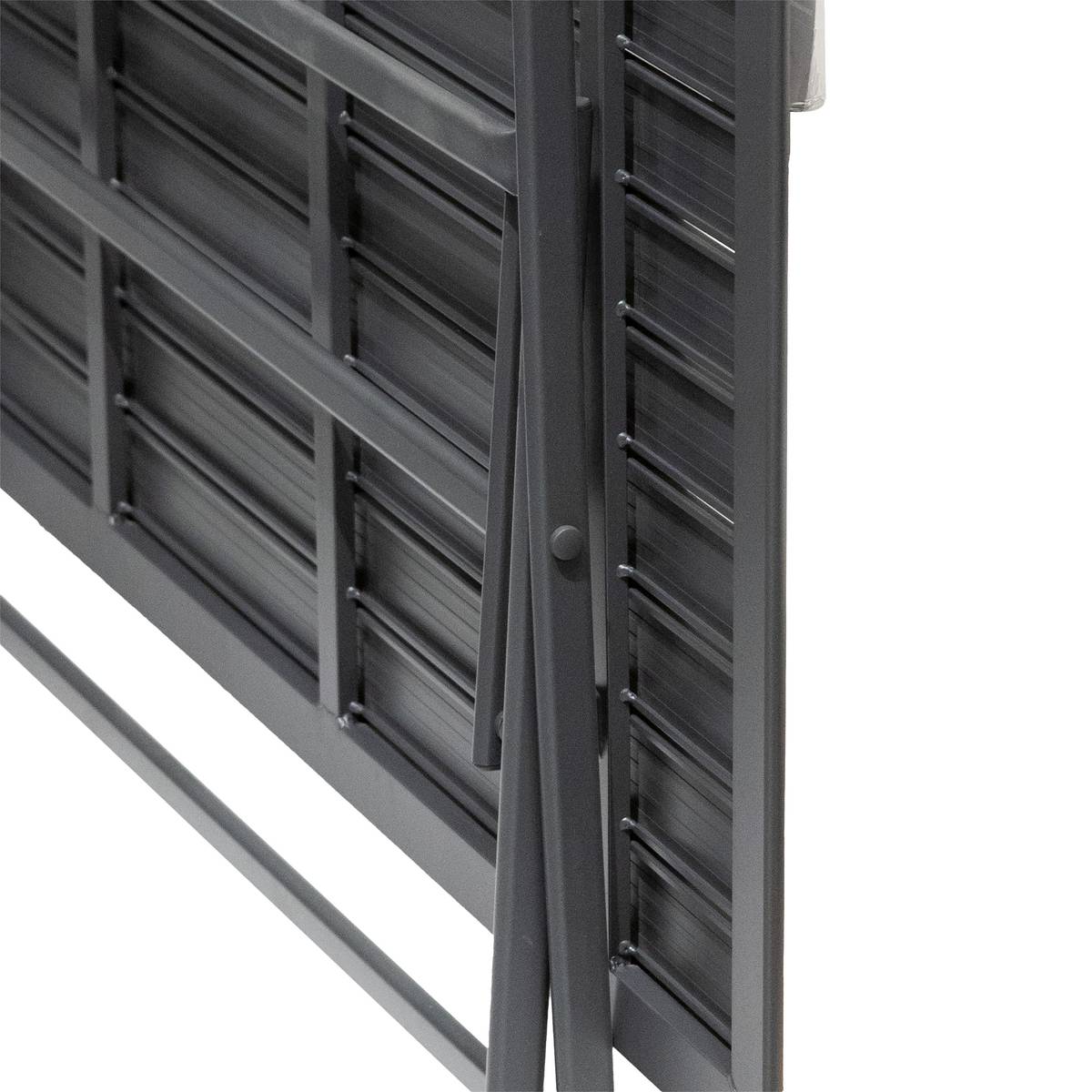 Rechteckig klappbarer Gartentisch AZUA Graphit 6 Plätze - Epoxy-beschichtetes Aluminium Graphit