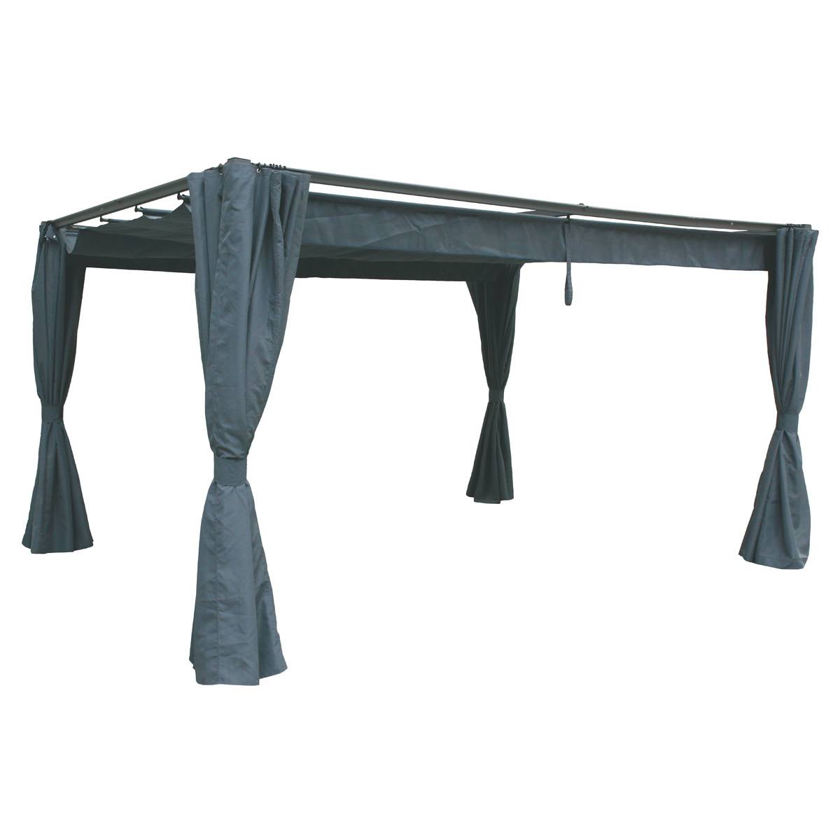 Rechteckige Pavillon PALMEIRA Schiefer Für PALMEIRA 4 x 3 m - Epoxy-beschichtetes Aluminium, Polyester Schiefer