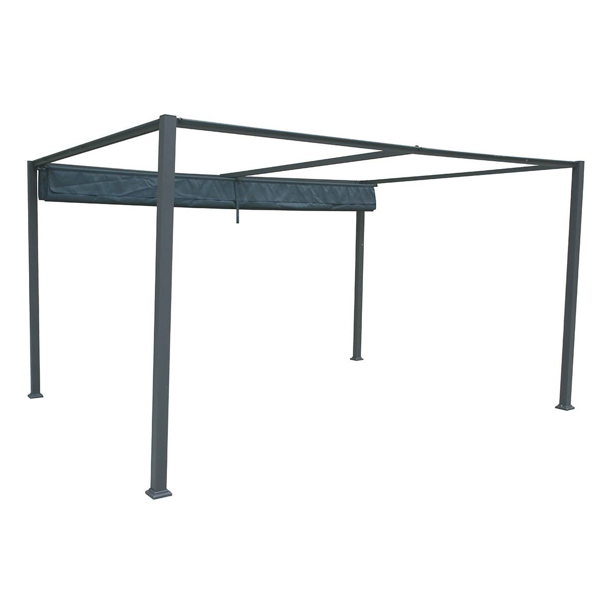 Rechteckige Pavillon PALMEIRA Schiefer Für PALMEIRA 4 x 3 m - Epoxy-beschichtetes Aluminium, Polyester Schiefer