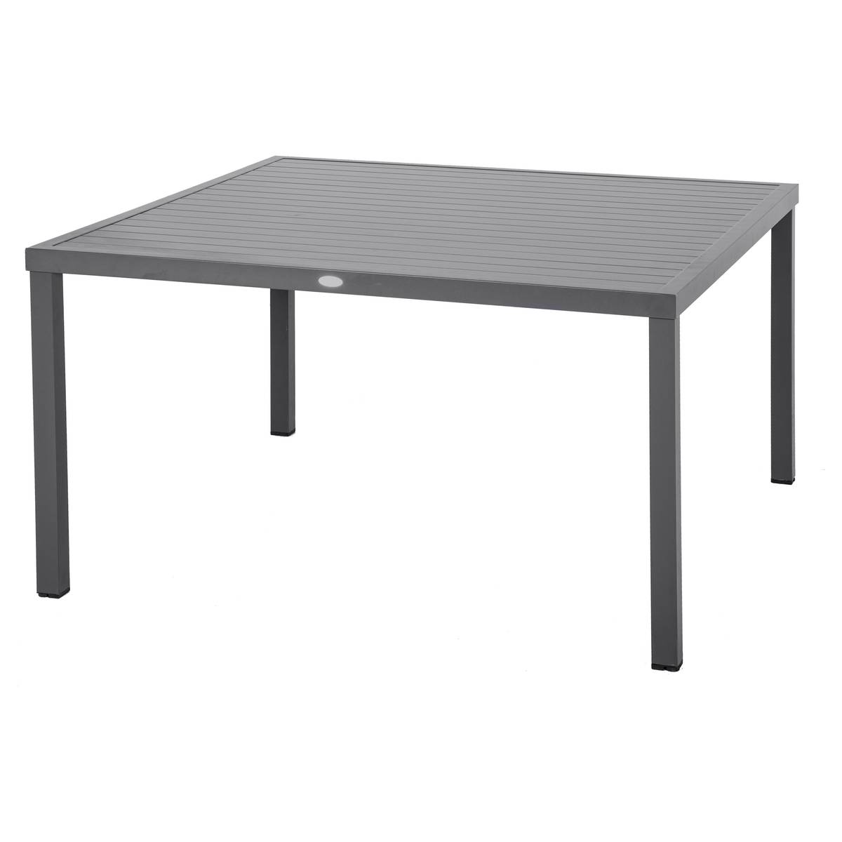 Quadratisch Gartentisch PIAZZA Graphit 8 Plätze - Epoxy-beschichtetes Aluminium Graphit