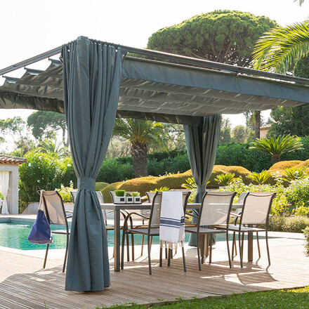 Vorhänge für Pavillon PALMEIRA Schiefer Für PALMEIRA 3 x 3 m - Polyester