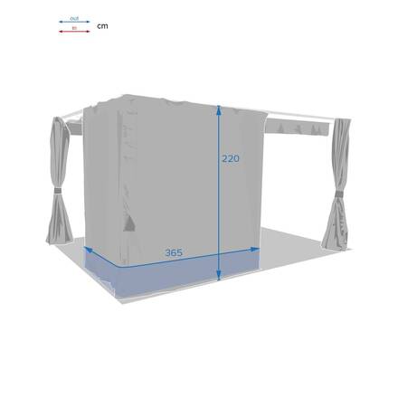 Vorhänge für Pavillon PALMEIRA Schiefer Für PALMEIRA 4 x 3 m - Polyester