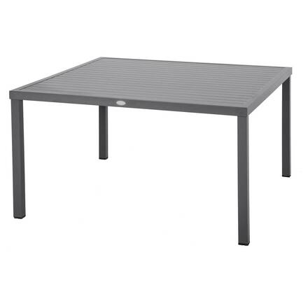 Quadratisch Gartentisch PIAZZA Graphit 8 Plätze - Epoxy-beschichtetes Aluminium