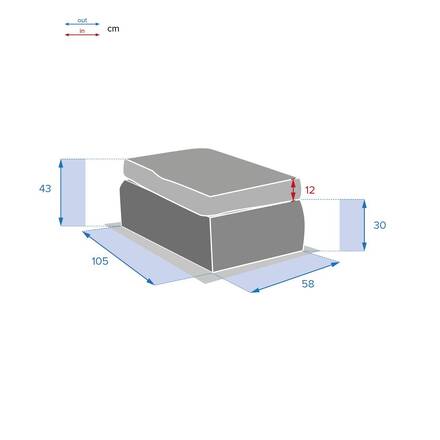 Gartenhocker MOORÉA Umbra Erde Epoxidharz behandeltes Aluminium, Synthetisches Geflecht, Polyester