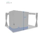 Vorhänge für Pavillon PALMEIRA Schiefer Für PALMEIRA 4 x 3 m - Polyester Schiefer