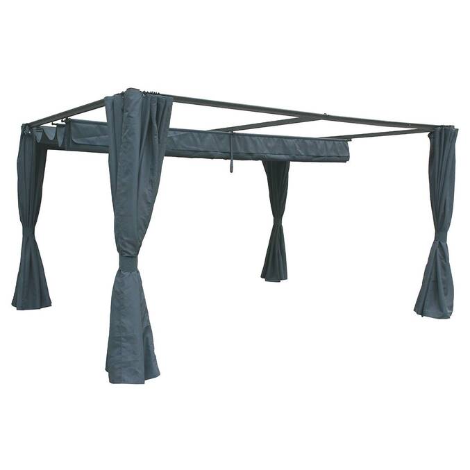 Rechteckige Pavillon PALMEIRA Schiefer Für PALMEIRA 4 x 3 m - Epoxy-beschichtetes Aluminium, Polyester Schiefer
