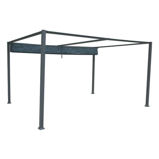 Rechteckige Pavillon PALMEIRA Schiefer Für PALMEIRA 4 x 3 m - Epoxy-beschichtetes Aluminium, Polyester Schiefer