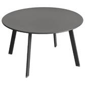 Runder Gartenbeistelltisch SAONA Graphit 70 x 40 cm - Epoxidharzbeschichteter Stahl, Verstärkter Rostschutz Graphit