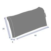 Kopfstütze ADAPTIA Entenblau 40 x 20 x 6 cm - Texaline Entenblau