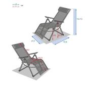 Garten-Relaxsessel DECIMA Anthrazit / Graphit 8 Positionen - Epoxy-behandeltes Aluminium, Texaline Anthrazit / Graphit