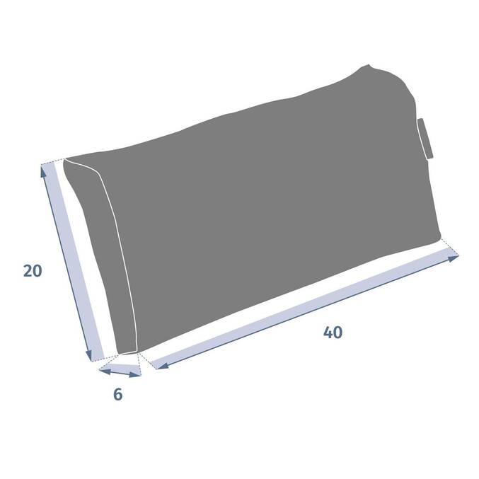 Kopfstütze ADAPTIA Entenblau 40 x 20 x 6 cm - Texaline Entenblau