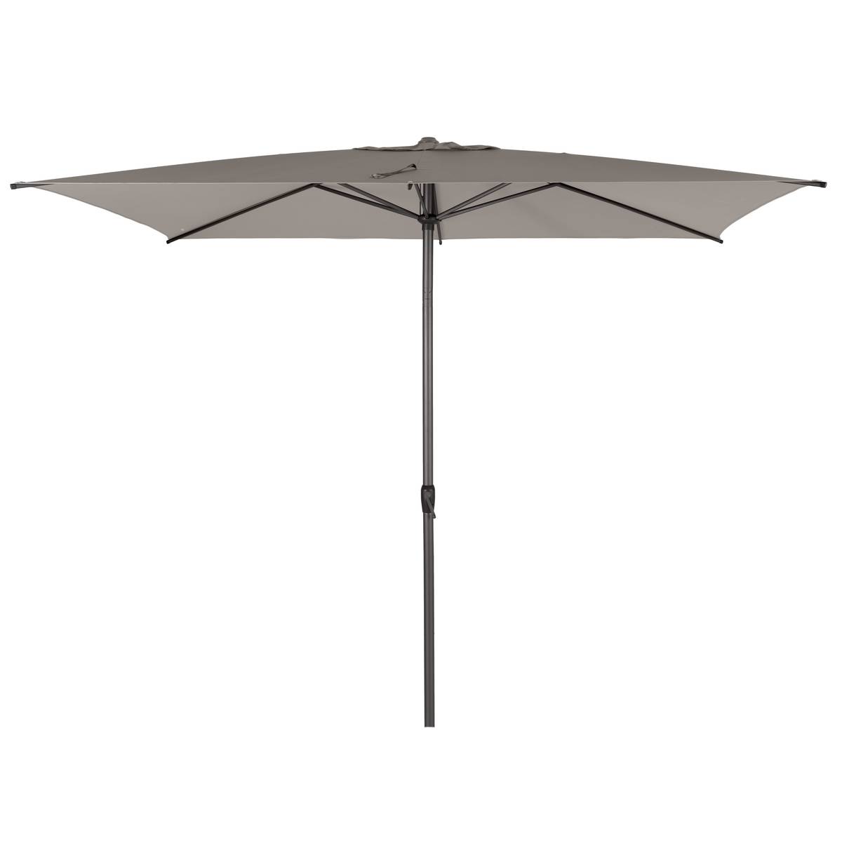 Rechteckiger neigbarer Sonnenschirm LOOMPA Taupe 3 x 2 m - Aluminium, Polyester Taupe