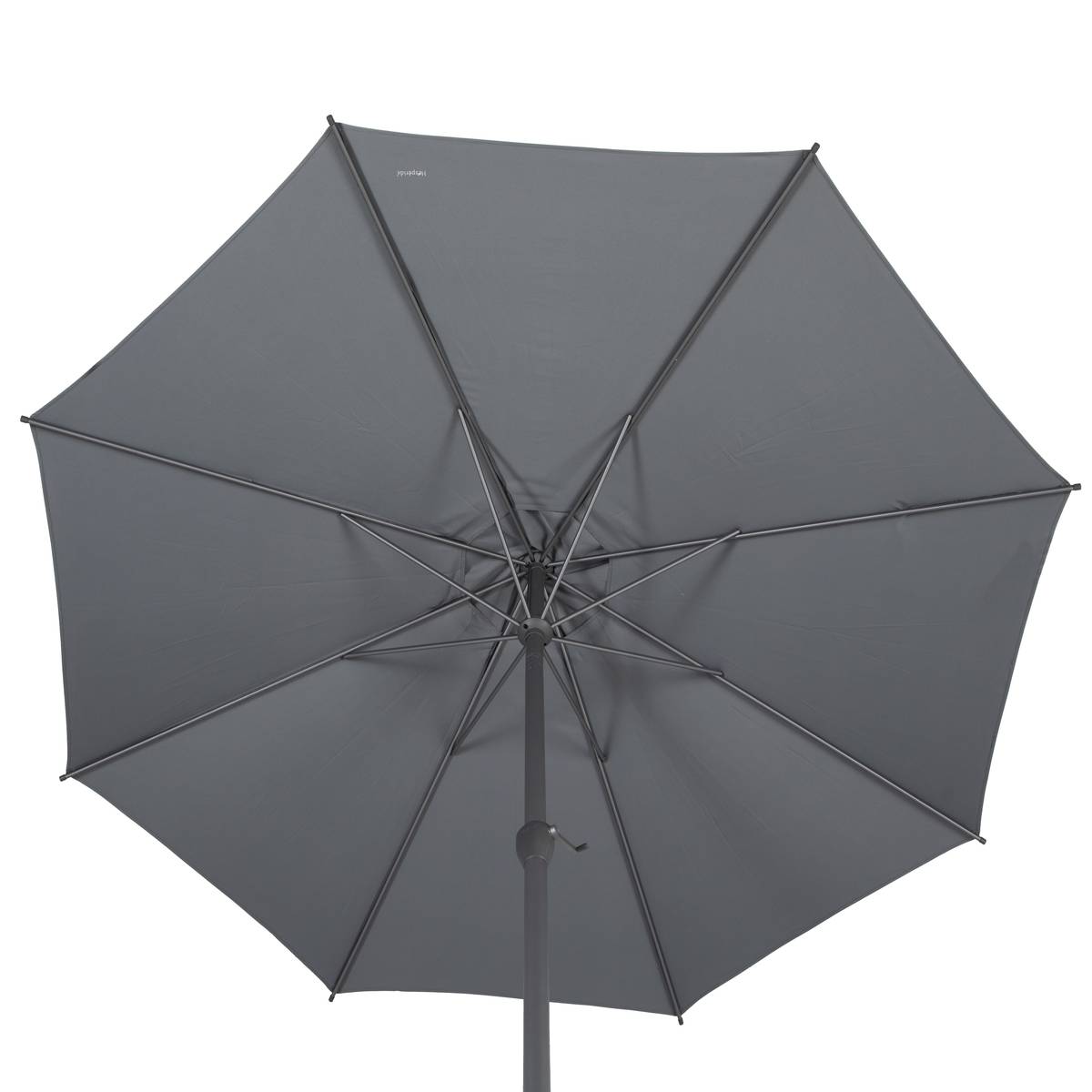 Runder neigbarer Sonnenschirm LOOMPA Schiefer 3 m - Aluminium, Polyester Schiefer