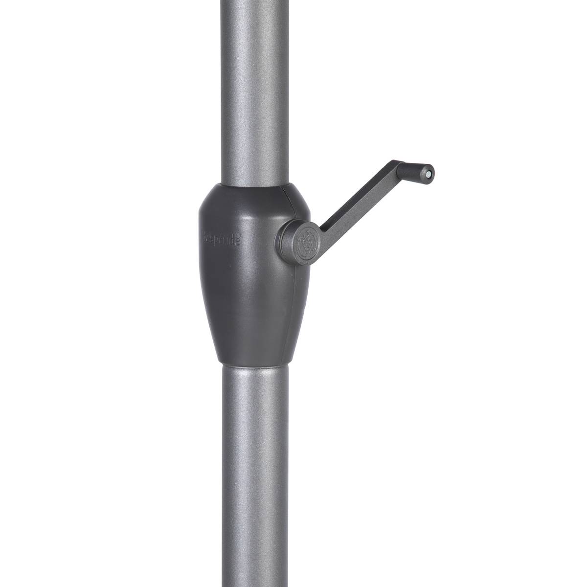 Runder neigbarer Sonnenschirm LOOMPA Schiefer 3 m - Aluminium, Polyester Schiefer