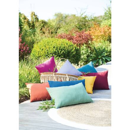 Outdoor Deko-Kissen KORAI Entenblau 30 x 50 cm - Polyester