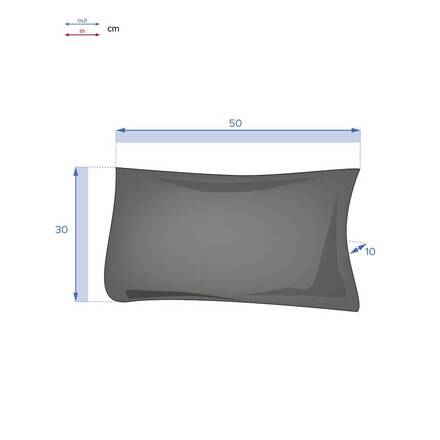 Outdoor Deko-Kissen KORAI Entenblau 30 x 50 cm - Polyester
