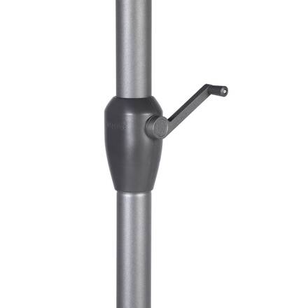 Runder neigbarer Sonnenschirm LOOMPA Schiefer 3 m - Aluminium, Polyester