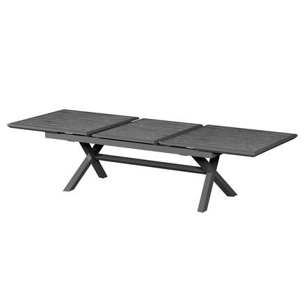 Ausziehbarer Gartentisch AXIOME Granitschiefer 12 Plätze - Epoxy-beschichtetes Aluminium