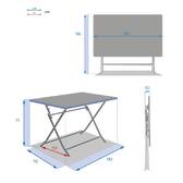 Rechteckiger klappbarer Gartentisch GREENSBORO Olivgrün 4 Plätze - Epoxidharz behandelter Stahl, Verstärkter Rostschutz Olivgrün