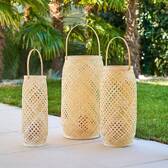 3er-Set Außenlaternen NOOR Beige H. 52 cm Beige