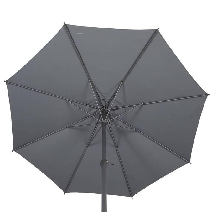 Runder neigbarer Sonnenschirm LOOMPA Schiefer 3 m - Aluminium, Polyester Schiefer