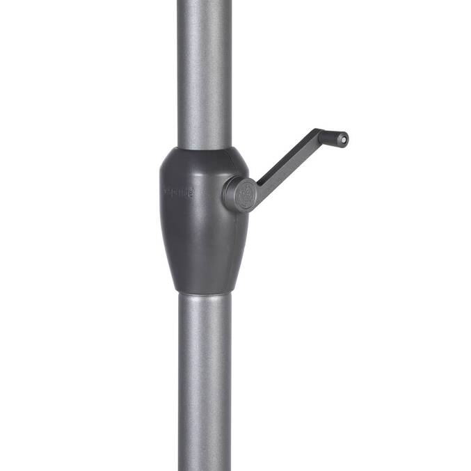 Runder neigbarer Sonnenschirm LOOMPA Schiefer 3 m - Aluminium, Polyester Schiefer