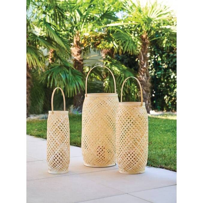 3er-Set Außenlaternen NOOR Beige H. 52 cm Beige