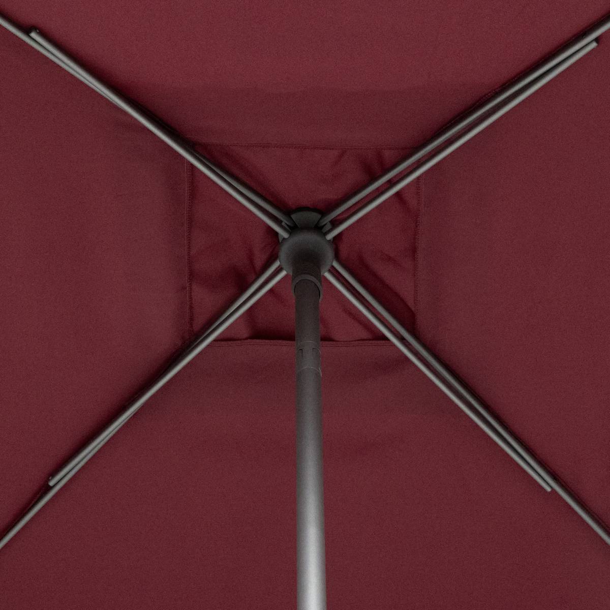 Quadratischer neigbarer Sonnenschirm SOYA Bordeaux 2,5 x 2,5 m - Stahl, Polyester Bordeaux