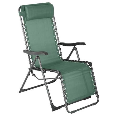 Garten-Relaxsessel SILOS Olivgrün 5 Positionen - Epoxidbeschichteter Stahl, Texaline
