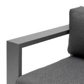 Gartensofa ALLURE Graphit / Grau zebrano 2 Plätze - Epoxy-behandeltes Aluminium, Polyester Zebrano-Grau / Graphit