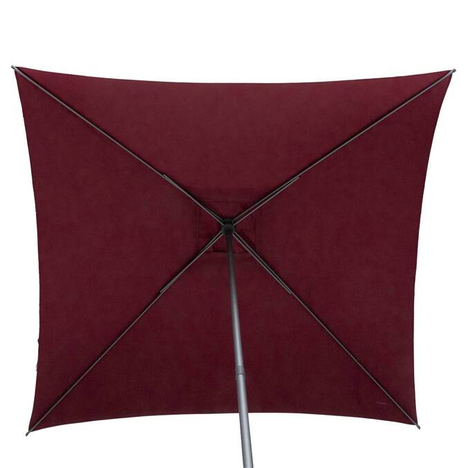 Quadratischer neigbarer Sonnenschirm SOYA Bordeaux 2,5 x 2,5 m - Stahl, Polyester Bordeaux
