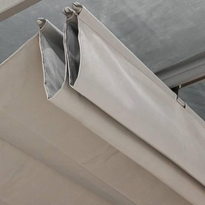 Pergola-Tuch BELIZE Schiefer Für BELIZE 6 x 3 m - L. 295 x T. 292 cm - Polyester Schiefer