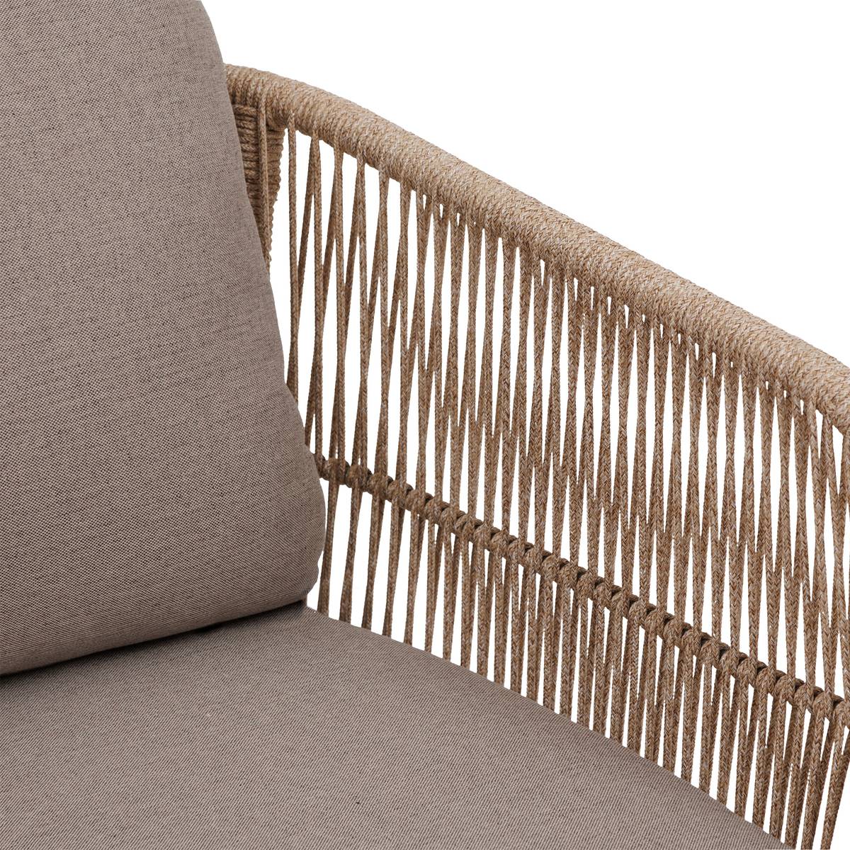 Gartensessel DEONA Taupe / Akazie FSC®-zertifiziertes Akazienholz, Polyester Taupe / Akazie