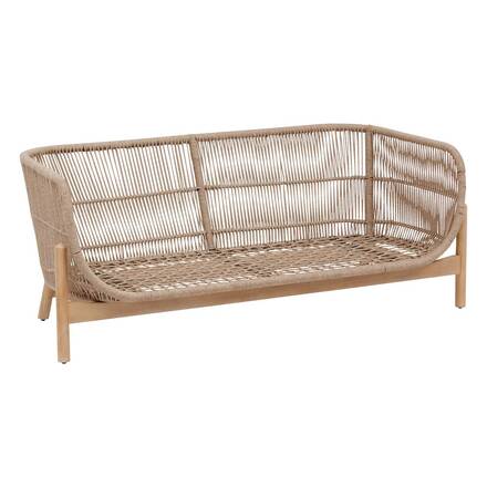 Gartensofa DEONA Taupe / Akazie 2-Sitzer - FSC®-zertifiziertes Akazienholz, Polyester
