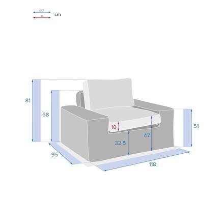 Gartensessel SAVINIA Tahini Epoxid behandeltes Aluminium, synthetisches Flechtwerkharz