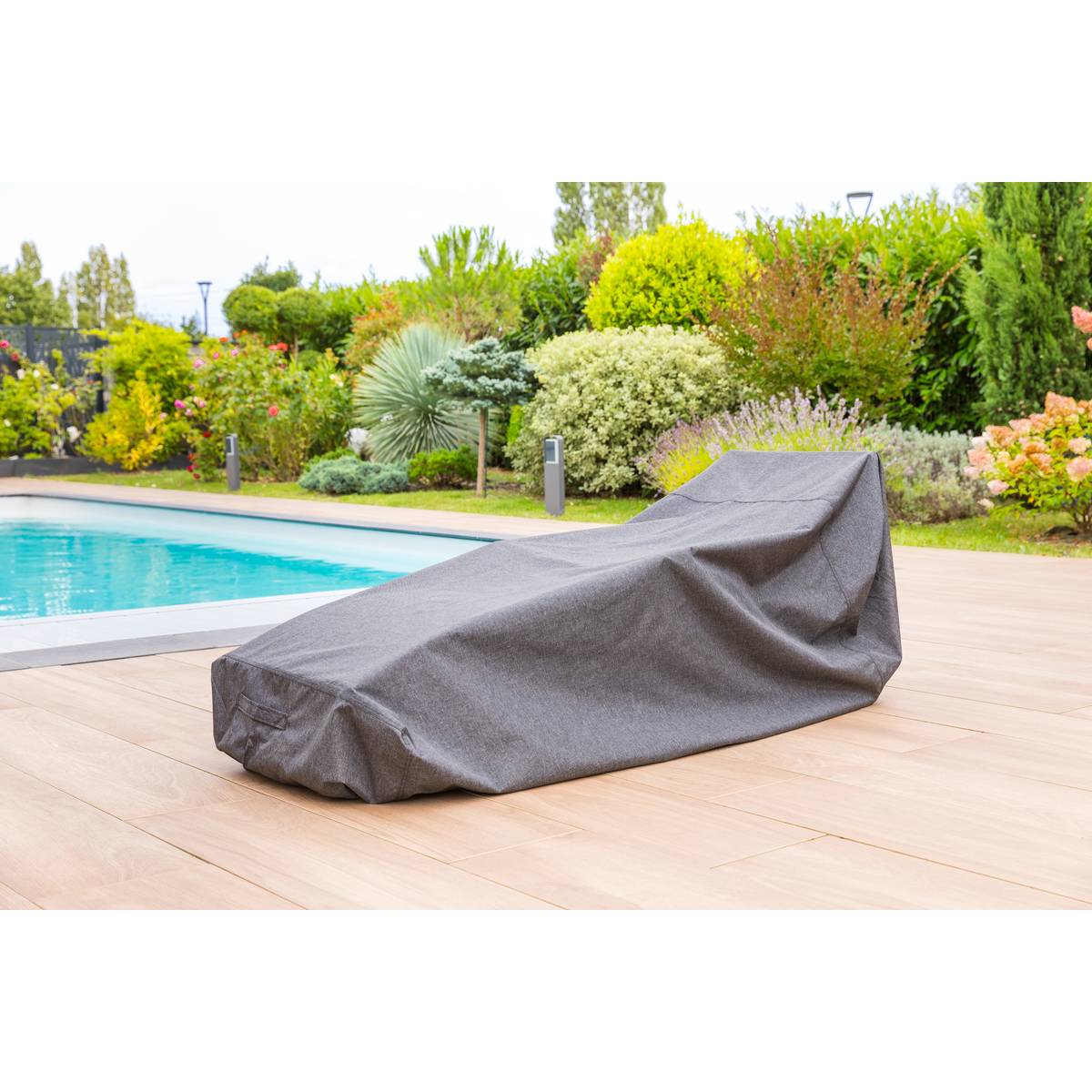 Schutzhülle für Sonnenliege HAMBO Grau M 170 x 90 x 60 cm - Polyester Grau
