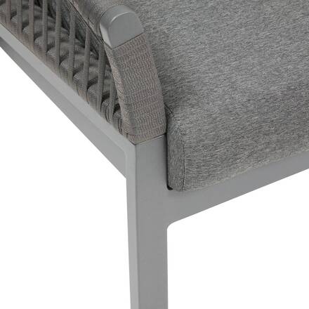 Gartensessel ORIENGO Anthrazit / Graphit Epoxidharz behandeltes Aluminium, Acryl, Polyester