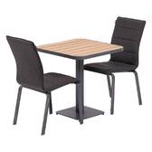 Bistrotisch TYLA Akazie / Graphit 2 Plätze - Epoxy-behandelter Stahl, FSC®-zertifiziertes Akazienholz Akazie / Graphit